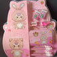 Cartoon stationery set for kids showing included pencils and accessories