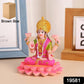 Decorative Lakshmi Mata idol on lotus throne showcasing detailed hand-painted ornaments