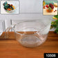 Multipurpose clear plastic bowl ideal for serving salads and snacks
