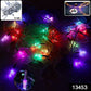 Flexible LED fairy string lights with multi-color illumination for festive events