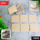 Square coasters placed on a table safeguarding it from moisture and heat