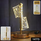 LED light golden lamp with crystal-effect dual shades and USB charging port