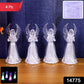 Decorative angel LED lights set showing battery operated multicolor illumination