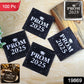 Close-up of disposable Prom 2025 party napkin with graduation theme
