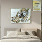 Radha Krishna wall art frame in white and gold finish, perfect for home décor