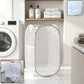 Mesh laundry basket with handles, foldable design for easy storage