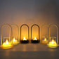 Decorative plastic flameless LED candle lights with lantern design