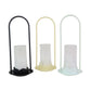 Big wind light style LED candle set with plastic cover mimicking glass lantern
