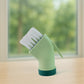 Connectable cleaning brush with built-in scraper cleaning window tracks and kitchen corners