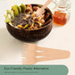 Single 160mm wooden fork made from eco-friendly birchwood