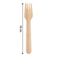 Stack of Freshee 160mm disposable wooden forks made from birchwood