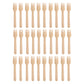 Close-up of smooth, splinter-free tines on 160mm wooden fork