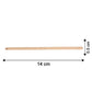 Size comparison of eco-friendly wooden stir sticks for coffee