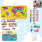 World Map Puzzle colorful EVA foam layout showing continents and countries