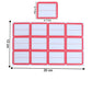 Box label stickers for product and inventory management with adhesive backing