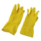 Reusable large yellow waterproof cleaning gloves
