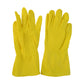 Reusable yellow waterproof rubber gloves for household chores