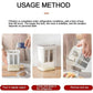 Detailed components of yogurt maker including lid, container, and strainer basket.