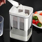 Yogurt maker filtering container showing whey separation for thick Greek yogurt.