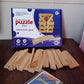 Packaging of the Wooden Pattern Puzzle set, showing contents and age recommendation.