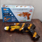 Battery operated space blaster toy with electronic shooting sounds