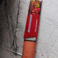 Compact kitchen cutting knife with stylish wood-texture stainless steel blade