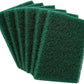 Arrangement of six aqua green scrub sponges for versatile home use.