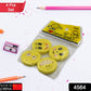 Close-up of cheerful yellow emoji erasers, highlighting their fun design.