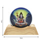 Close-up of 3D Lord Shiva LED night lamp's acrylic panel and base