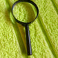 50mm magnifying glass with a real glass lens and sturdy handle for comfortable use.