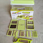 All 13 attachments of the Manual Vegetable Slicer neatly organized for easy selection.