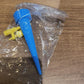 Plant watering spike tool in blue, ensuring slow water drip to roots