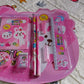Back of the Kids Stationery Set packaging, showing product details and features.