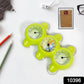 Sleek plastic desktop clock with clear digital display on an office desk setting.