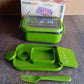 Magic lunch box in use with fresh food packed inside for travel