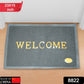 Close-up of the textured surface of the heavy-duty Welcome Door Mat, showing its dirt-trapping ability.