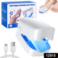 User applying the portable AuriGlam Nail Fungus Laser Treatment device to a toenail.