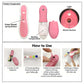 Complete electric baby nail trimmer kit showing the main unit and all six grinding heads.