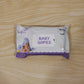 Baby wipes in use for gentle cleaning