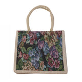 Elegant floral print tote bag showcasing durability and style