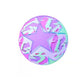 Detailed view of the Bouncy LED Ball's surface, with lights glowing from within.