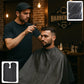 Professional waterproof hair cutting cape in sleek black