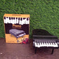 Isolated image of a single piano-themed fork, showcasing the detailed craftsmanship.