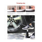 Ergonomic portable foot pump in use, demonstrating easy operation.
