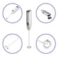 Portable electric milk mixer shown in action, frothing milk.