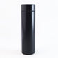 Compact 500ML black water bottle with touchscreen LED temperature indicator