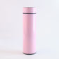 Insulated hot and cold water bottle in pink with LED display
