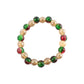 Fashionable glow of multicolor glossy bead stretch bracelet