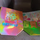 Close-up of fabric texture of reusable birthday gift bag made of non-woven material