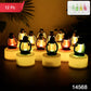 12-piece set of battery operated LED candle lamps for home and festival decoration